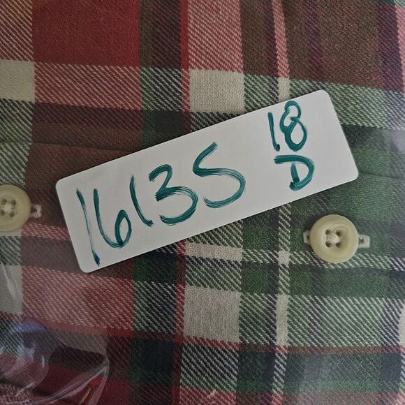 Vtg Abercrombie Flannel Shirt Mens XL Red Green Plaid Short Sleeve Casual - Picture 10 of 10